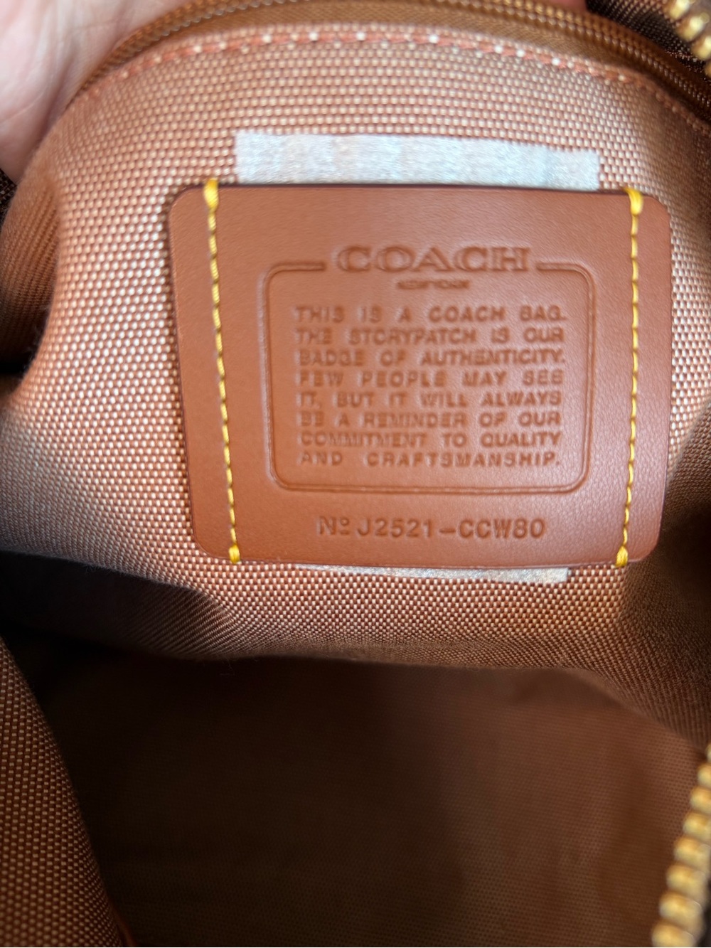Coach Large Compass Bag 35 CCW80 Warm Brown Suede Crossbody Satchel with Charms - Picture 11 of 11